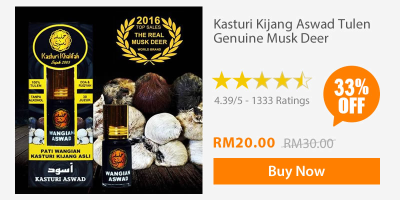 Wangian Kasturi Kijang Aswad Hitam - Pati Kasturi Kijang 