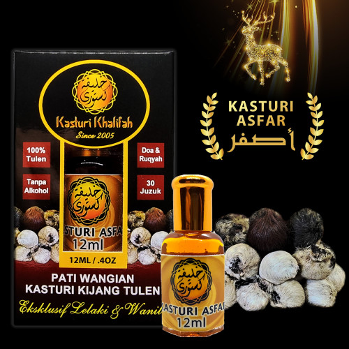 Kasturi Kijang Asfar Tulen 12ml Genuine Original Musk Deer