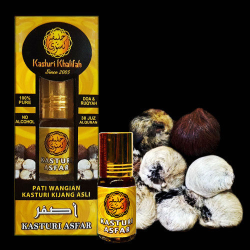 Kasturi Kijang Asfar Tulen 12ml Genuine Musk Deer Kuning Gold Pati Wangian Original Asli