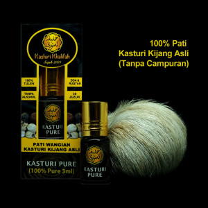 Pati Kasturi Kijang 100% Pure Tulen 3ml Genuine Musk Deer Pati Wangian Original Asli